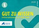 Grüner Hintergrund mit Häkchen. Logo der Deutschen Aidshilfe. Titel "Gut zu wissen - Informationen zum HIV-Test!"".